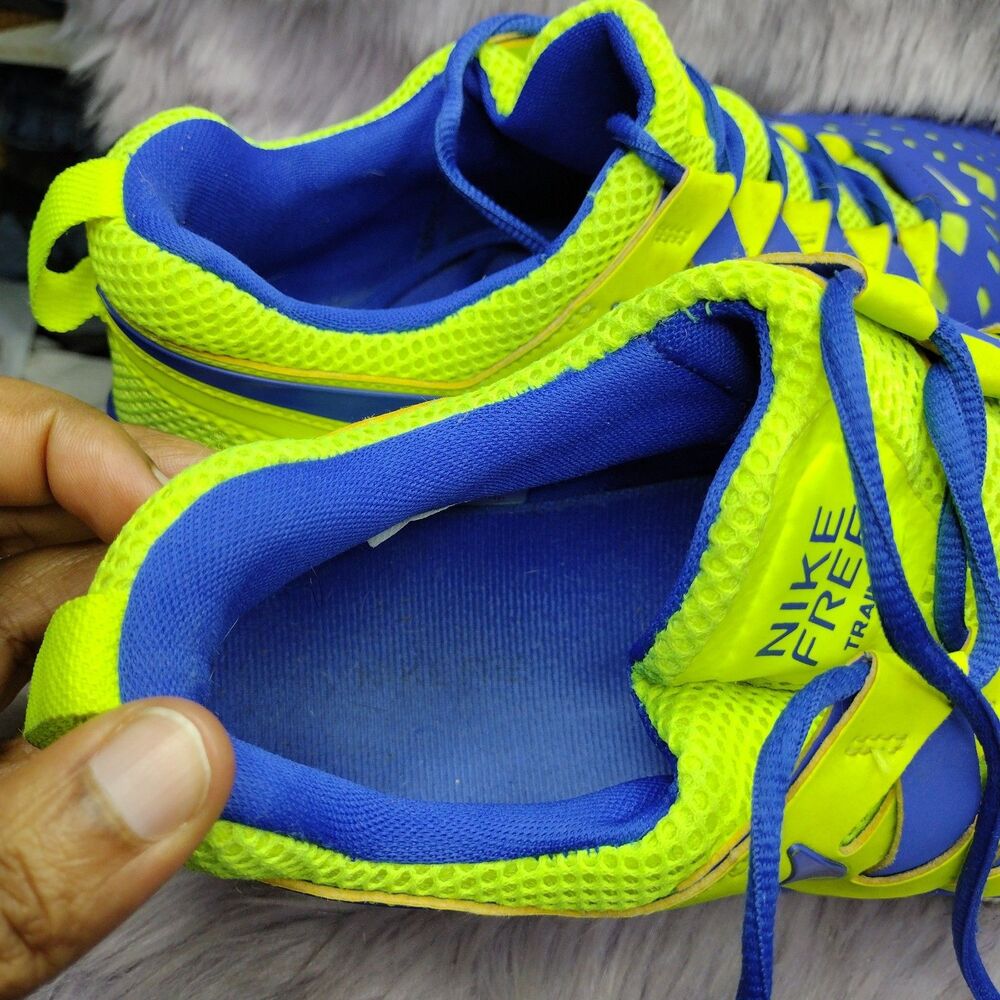 Nike Free Trainer 5.0 Sneakers Mens Size 10.5 Blue Green Neon 579809-700 - Picture 7 of 8